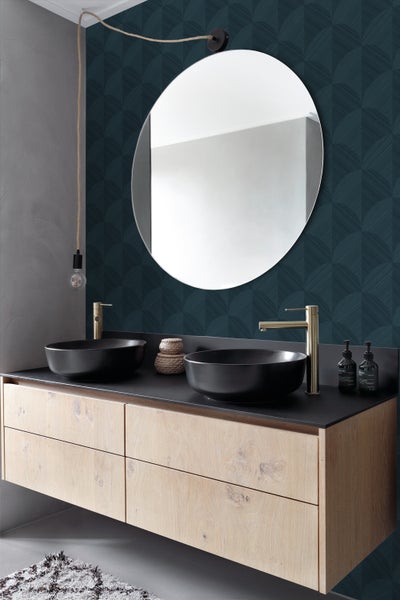 Origin Wallcoverings Tapete 3D Muster Dunkelblau - 53 cm x 10.05 m - 347940