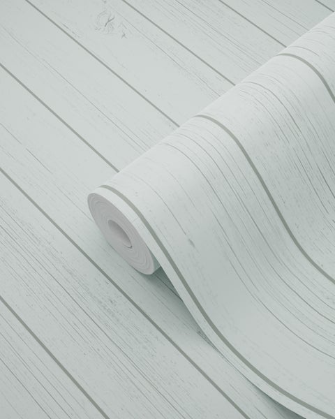 ESTAhome Tapete Holz-Optik Pastell Mintgrün - 53 cm x 10.05 m - 128851