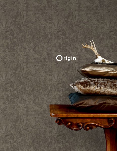 Origin Wallcoverings Tapete Stein-Optik Graubraun - 53 cm x 10.05 m - 347411