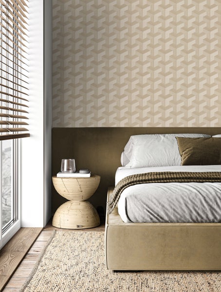 Origin Wallcoverings Tapete 3D-Muster Beige - 50 x 900 cm - 348001