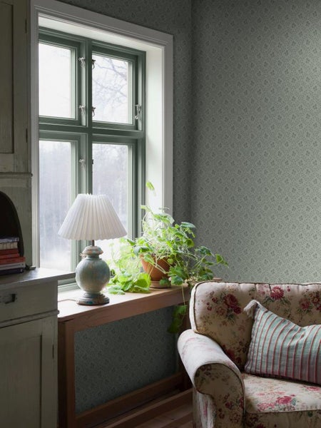 Borastapeter Tapete Blumen Blau - 53 cm x 10.05 m - 662578