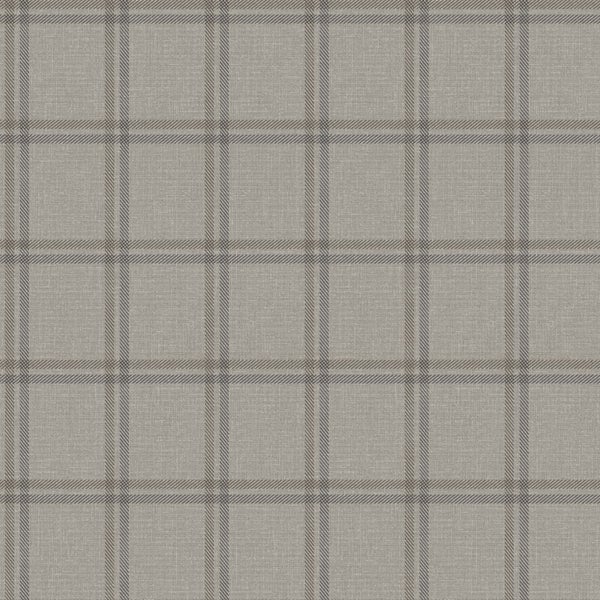 Origin Wallcoverings Tapete Karomuster Hellbraun - 53 cm x 10.05 m - 347624