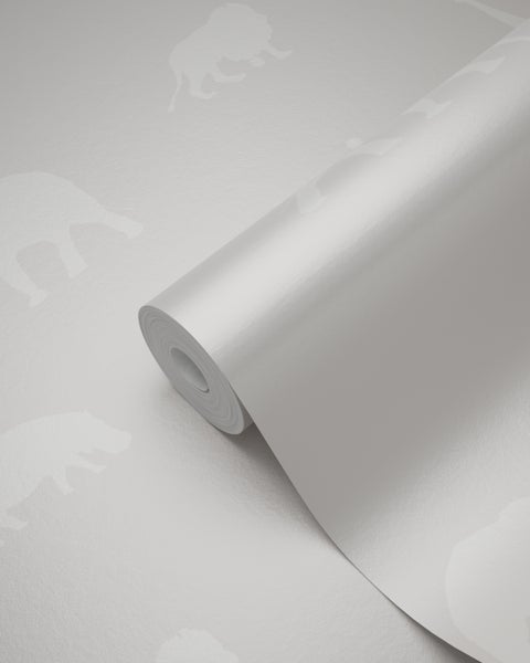 Origin Wallcoverings Tapete Tiere Warmgrau - 53 cm x 10.05 m - 347689