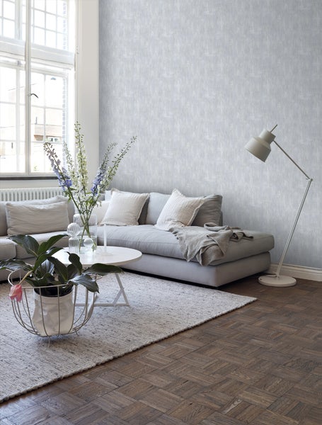 ESTAhome Tapete mit malerischem Effekt Hellblau - 53 cm x 10.05 m - 127637