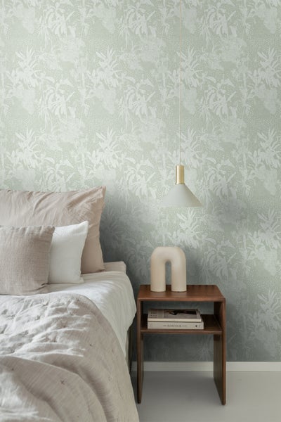ESTAhome Tapete tropische Blätter Mintgrün - 50 x 900 cm - 139886