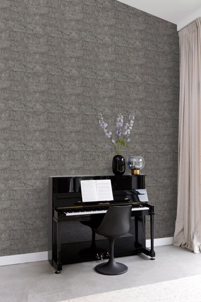 Origin Wallcoverings Tapete Stein-Optik Taupe - 53 cm x 10.05 m - 347582