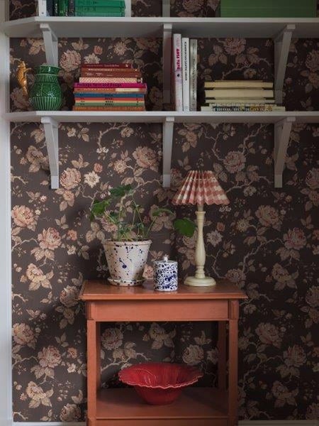 Borastapeter Tapete Blumen Braun - 49 cm x 10.05 m - 660583