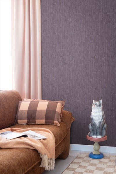 ESTAhome Tapete grafische Linien mauve-violett - 50 x 900 cm - 131416