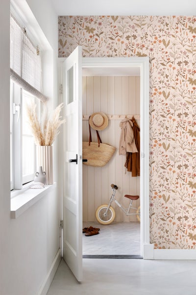 ESTAhome Tapete Feldblumen Beige - 53 cm x 10.05 m - 139596
