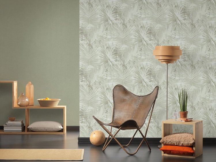 Livingwalls Tapete Uni Grün - 53 cm x 10.05 m - AS-363787