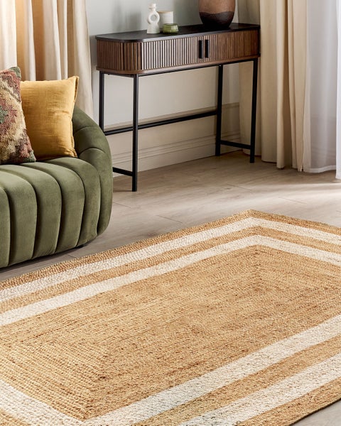 Teppich GEMEREK Beige 200 x 300 cm Jute