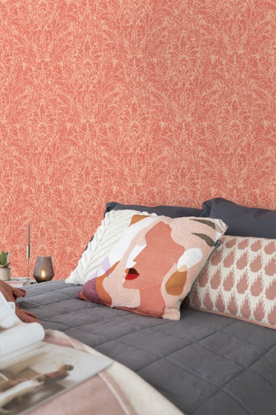 ESTAhome Tapete Ornamente Lachsrosa - 50 x 900 cm - 131617