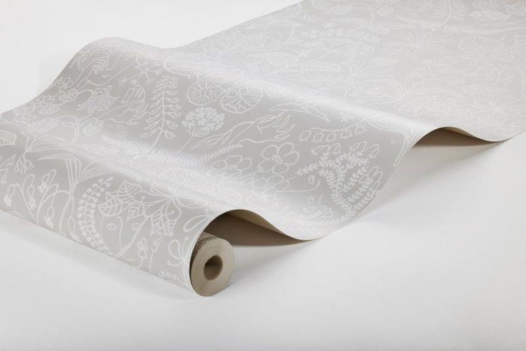 Borastapeter Tapete Blätter Grau - 53 cm x 10.05 m - 660752