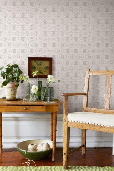 Borastapeter Tapete Retro-Ornamente Grau und Weiß - 53 cm x 10.05 m - 660064
