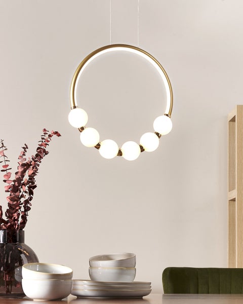 LED Hängeleuchte FANE Metall Gold