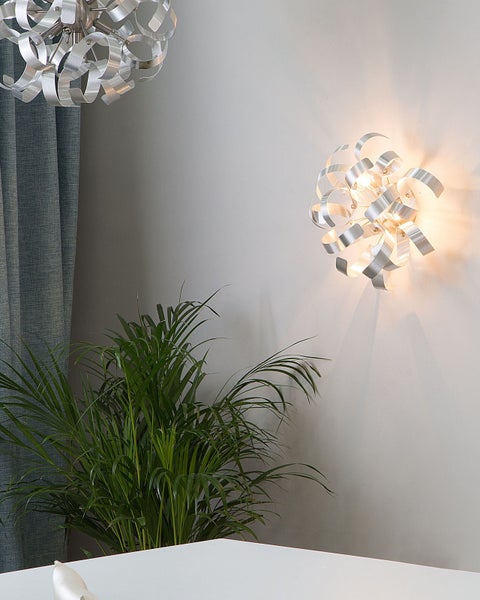 Technische Zeichnung einer Deckenleuchte mit den Maßen 38 x 19 x 12 cm