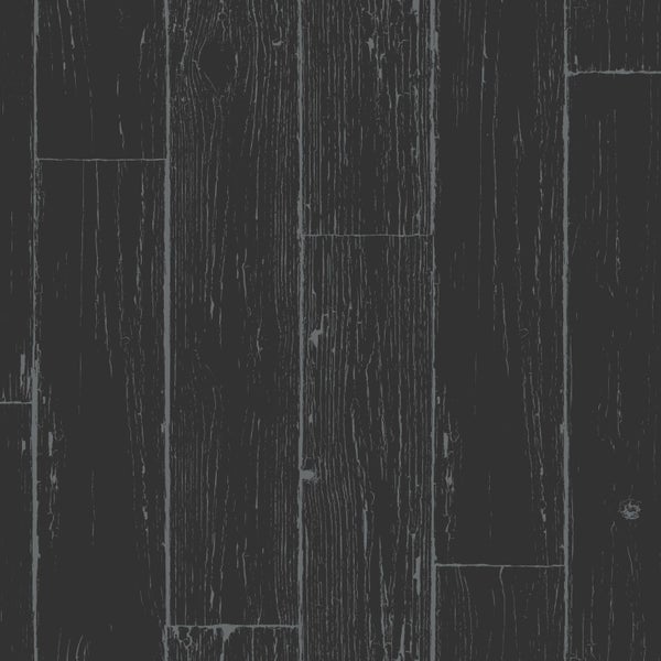 Origin Wallcoverings Tapete Holz-optik Schwarz und Silber - 53 cm x 10.05 m - 347542