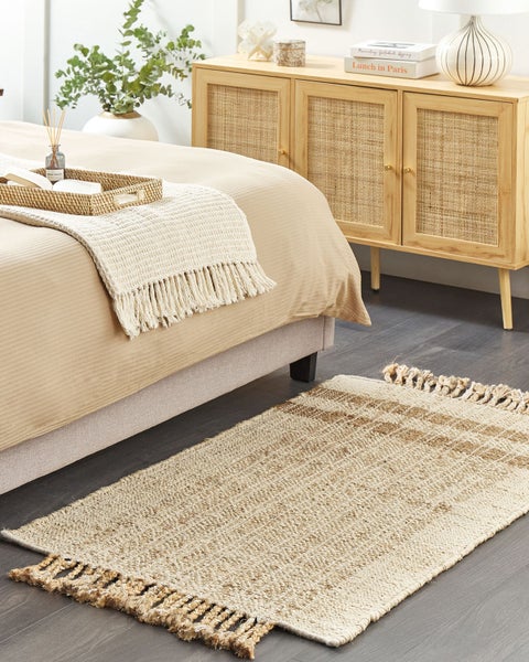 Teppich ORTAOBA Beige 80 x 150 cm Jute