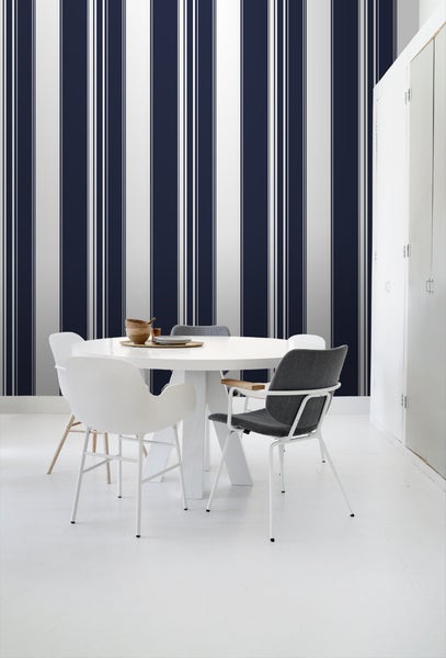 ESTAhome Tapete Streifen Marineblau - 53 cm x 10.05 m - 136417