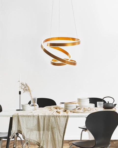 LED Hängeleuchte WANLI Metall Gold