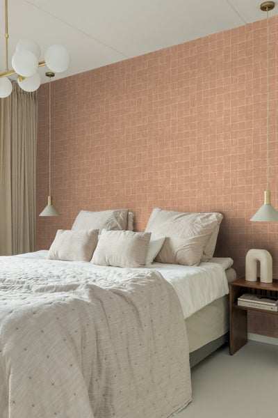 Origin Wallcoverings Tapete Fliesenmuster Terrakotta - 50 x 900 cm - 348048