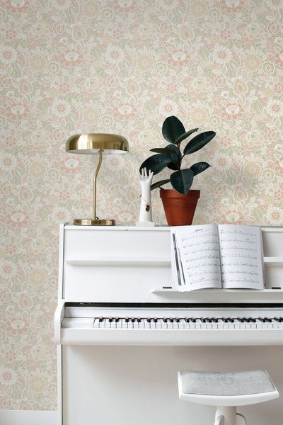 Borastapeter Tapete Blumen Beige - 53 cm x 11.2 m - 660155