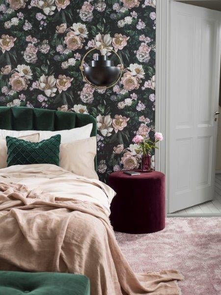 Borastapeter Tapete Blumen Rosa - 53 cm x 10.05 m - 660439