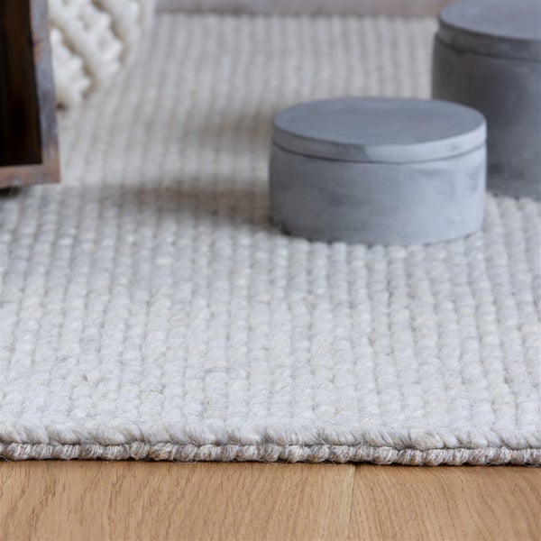 Kurzflor Teppich Marcellus Creme Uni, Modern 200 x 290 cm