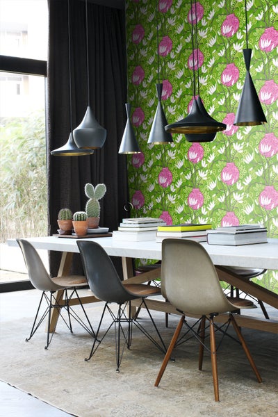 Origin Wallcoverings Tapete Magnolie Grün und Rosa - 53 cm x 10.05 m - 346926