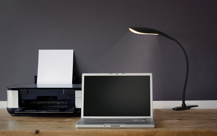 LED-Klemmleuchte ALF aus Metall und Kunststoff in Schwarz, mit integrierter LED