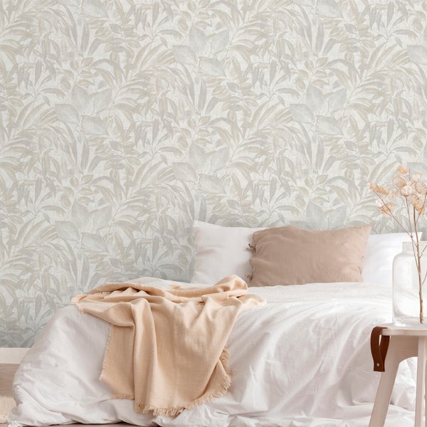 Sanders und Sanders Tapete Blätter Grau - 53 cm x 10 m - 640228