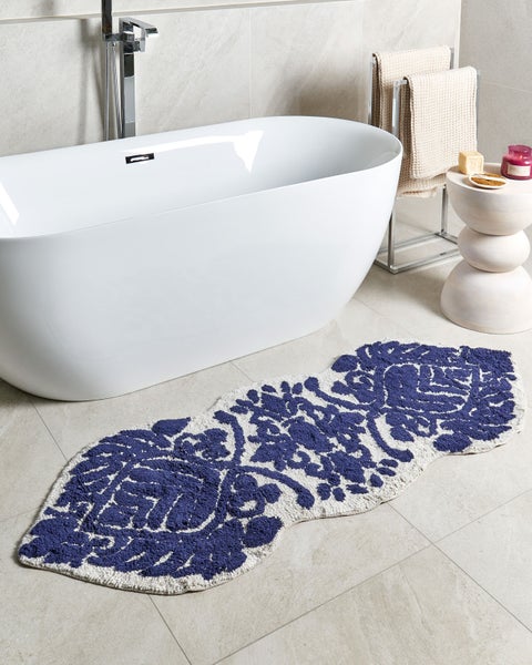 Badematte CANBAR Marineblau 150 x 60 cm Baumwolle