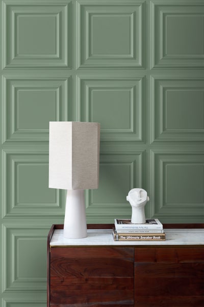 Origin Wallcoverings Tapete Holzwandverkleidung Graugrün - 53 cm x 10.05 m - 347830