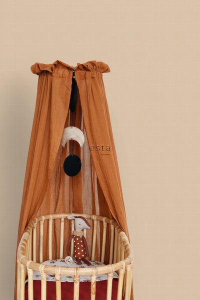 ESTAhome Tapete Leinen-Optik Beige - 0,53 x 10,05 m - 139472