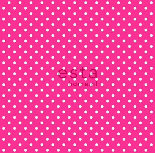 ESTAhome Tapete Punkte Rosa - 53 cm x 10.05 m - 115741