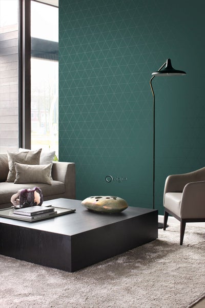 Origin Wallcoverings Tapete grafische Dreiecke Grün - 53 cm x 10.05 m - 347717