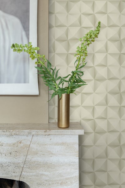 Origin Wallcoverings Tapete 3D Muster Hellbeige - 50 x 900 cm - 347959