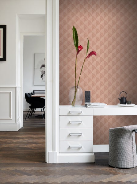 Origin Wallcoverings Tapete 3D Muster Terrakottarosa - 50 x 900 cm - 347989