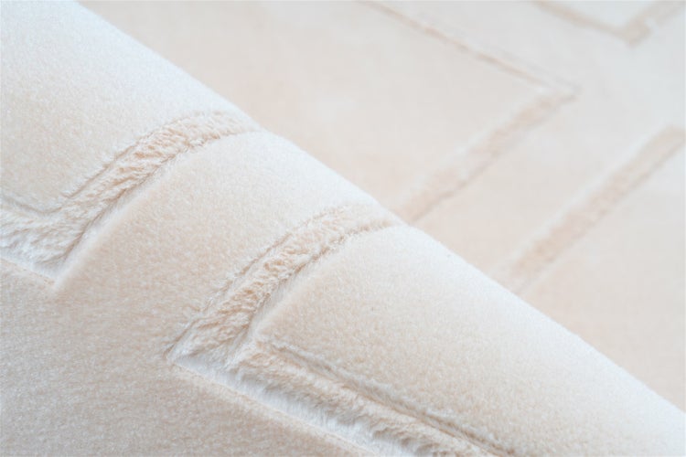 Kurzflor Teppich Blissique Creme Modern, Klassisch 120 x 170 cm