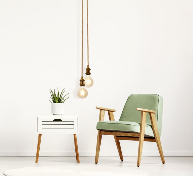 Deckenhalterung mit zwei Seilpendeln für Hängeleuchten