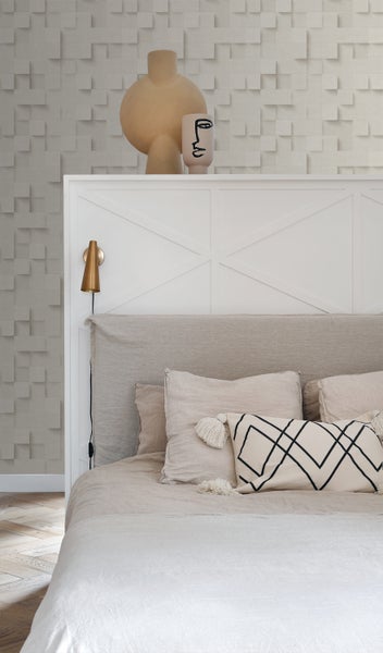 Origin Wallcoverings Tapete 3D-Würfel Hellbeige - 50 x 900 cm - 347896