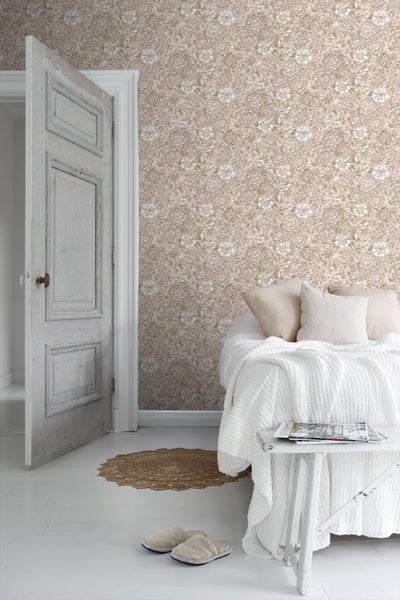 Borastapeter Tapete Blumen und Vögel Rosa - 53 cm x 10.05 m - 660861