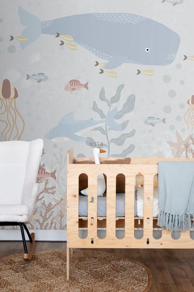 ESTAhome Fototapete Unterwasserwelt Graublau - 250 x 279 cm - 159243