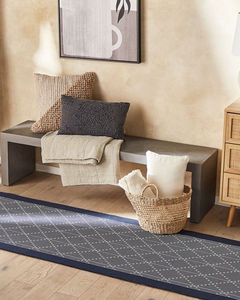 Teppich CHARVAD Marineblau 80 x 240 cm