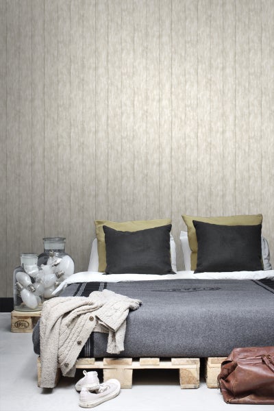 ESTAhome Tapete Holz-Optik Beige - 53 cm x 10.05 m - 128008