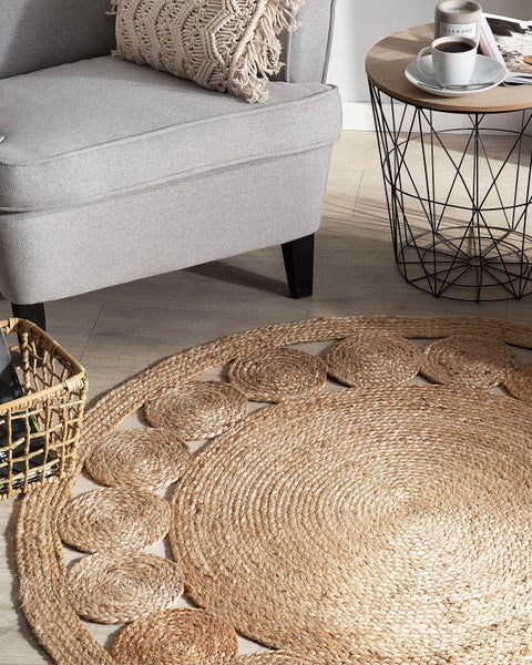 Teppich AHLAT Beige ø 120 cm Jute
