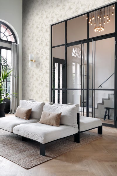 Origin Wallcoverings Tapete 3D Muster Blätter Grau - 53 cm x 10.05 m - 348005