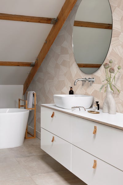 Origin Wallcoverings Tapete 3D-Muster Hellrosa - 53 cm x 10.05 m - 347985