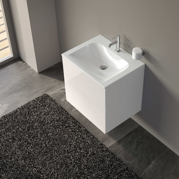 KEUCO Emma Badmöbel-Set 65 cm 2-teilig, mit Waschtisch und Unterbau