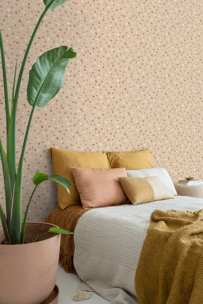 ESTAhome Tapete Terrazzo-Motiv Hellbeige - 50 x 900 cm - 139826